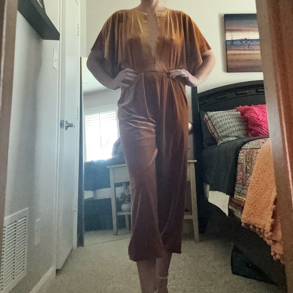 NWT Norma Kamali Rust/Orange Rectangle Jog Jumpsuit - Picture 10 of 12